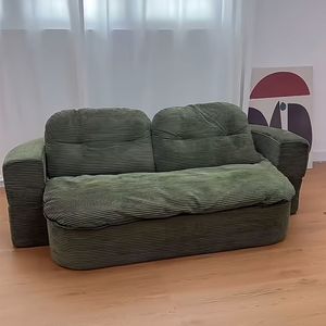 Corduroy Convertible Lazy <strong>Sofa</strong> Bed 2-Seater Lounge Couch Couch Living Room <strong>Sofas</strong> <strong>Foam</strong> Compressed <strong>Sofa</strong> Bed - Product Image 4