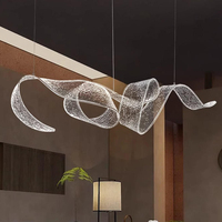 Lustre moderne pour salon de villa, décoration lumineuse, lampe suspendue LED, lustre de luxe en acrylique, luminaires suspendus pour meubles de maison