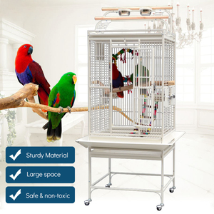 Cage à oiseaux de grande taille de haute qualité, <span class=keywords><strong>perroquet</strong></span>, cage à oiseaux en métal robuste, cage de reproduction pour oiseaux, à vendre - Product Image 3
