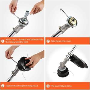 Decespugliatore Industriale a 4 Tempi 35.8cc con Accessorio per Diserbo, Testa Rotativa e Coltivatore - Product Image 6