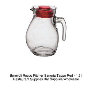 Jarra para Sangría con Tapa Roja, 1.5 L, Bormioli Rocco 12-Ct12-Pro - Product Image 2