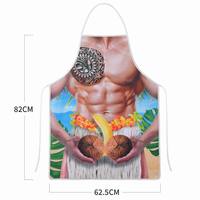 Tablier unisexe en polyester pour adulte, motif Hawaïen, effet musculaire, pour fête, barbecue, vacances, exporté par une usine chinoise