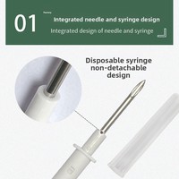 Nouveau système RFID : injecteur de puces d'identification pour animaux de compagnie, avec seringue implantable et tube en verre biochimique, pour la gestion de l'identification canine, lecture-écriture 1
