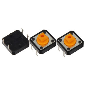 Interruptor táctil de 12,00mm x 12,00mm, SPST, NO, accionado por la parte <span class=keywords><strong>superior</strong></span>, a través del orificio, de 1/2/2/mm - Product Image 6