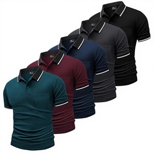 Camiseta de Manga Corta para Hombre, Verano, 100% Poliéster, 200G, Tejido Transpirable, Bordado, Botones, Impresión Digital, Venta al Por Mayor ODM - Product Image 3