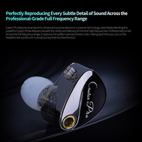 KZ Castor Pro earphone In-Ear berkabel, Headset Gaming kualitas suara HIFI kustom dengan driver dinamis 10 mm ganda dapat disesuaikan