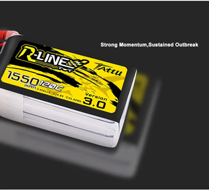 Grepow <span class=keywords><strong>Tattu</strong></span> R-Line 3.0 Version <span class=keywords><strong>Funfly</strong></span> FPV Battery1050/1300/1400/1550/1800/2000mAh 120C 4S <span class=keywords><strong>6S</strong></span> 5S 4.2V Lipo Batterie pour FPV Drone - Product Image 6