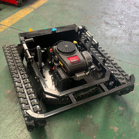 Tondeuse à gazon industrielle robuste 5000W, largeur de coupe 900mm, télécommandée, moteur essence 48V, fonction mulching, directement de l'usine