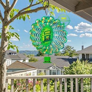 EnchGarden OEM Metal 3D Wind Spinners <b>Hat</b> Hanging for Yard & Garden Bird Protection - Product Image 2