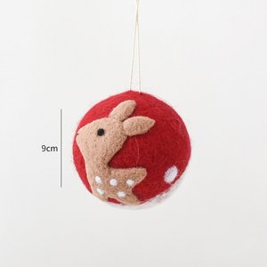 Vente en gros d'ornements de Noël faits à la main en feutre : boules, bonnets de neige, rennes, pendentifs pour sapin de Noël, décorations de fête de fin d'année - Product Image 6