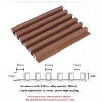 Rejilla de Seis Paneles de Fibra de Bambú, Moderna, Cóncava y Convexa, Impermeable y Resistente a la Humedad, Panel de Pared de 150 Rejillas