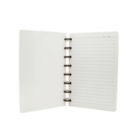 Agenda de bureau A5 rond à reliure disque vierge pour sublimation, avec impression recto-verso et pages mobiles