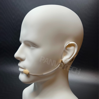 Panvotech Portable Mini filaire simple oreille scène visage Beige casque micro Microphone pour culte pasteur prédication