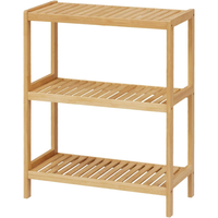 Bamboe badkamerplank, opbergplank, multifunctionele houder voor badkamer, keuken, woonkamer, planten- en bloemenstandaard