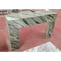 Table console d'entrée en pierre d'onyx naturelle, table d'entrée moderne de luxe en marbre vert onyx