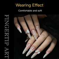 Système d'extension d'ongles carrés à double forme couvrante, moules à ongles acryliques réutilisables avec échelle intégrée pour gel de construction et nail art