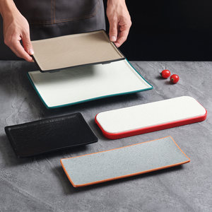 Plato Rectangular de Melamina para Asar, Color Sólido, para Uso en Hoteles, Fiestas y Eventos - Product Image 1