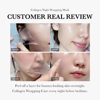 Masque peel-off au collagène hydrolysé coréen OEM 2,53 fl oz pour une peau éclatante, pour le visage et le nez, à utiliser la nuit