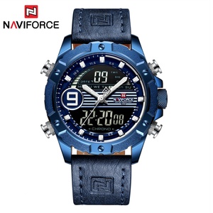 นาฬิกาแบรนด์จีน NAVIFORCE 9146 นาฬิกาควอตซ์สำหรับผู้ชาย สำหรับกิจกรรมกลางแจ้งและสันทนาการ พร้อมจอแสดงผล LED แบบอนาล็อก แสดงวันและวันที่ Relogio Masculino - Product Image 1