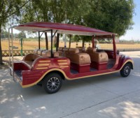 Export DZY Classic Electric Vintage Cars Shuttle Bus Certifié CE Vente Directe Usine Métal Noir 6-14 Places Moteur 4000W 72V