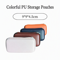 Étui de rangement rigide en EVA et PU, étanche et antichoc, avec fermeture éclair, pour cartes à collectionner, écouteurs, chargeur, câble de données, batterie externe