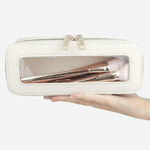 Bolsa de Maquillaje Portátil de PU de Diseño, Bolsa de Cosméticos <span class=keywords><strong>Transparente</strong></span> Impermeable, Bolsa de Almacenamiento de Artículos de Aseo de Viaje Multiusos de Gran Capacidad - Product Image 6