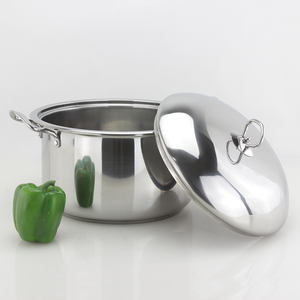 หม้อซุปสเตนเลสแบบเหนี่ยวนำไฟฟ้า หม้อหุงต้มขนาดใหญ่ ชุดเครื่องครัวกระทะคิโนซ หม้อต้ม - Product Image 3