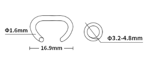 21.8/24.5/mm C17 C24 C43 C45 couronne galvanisée D anneau de porc Type <span class=keywords><strong>C</strong></span> pneumatique anneau de porc pince clous agrafes pour canapé matelas - Product Image 4