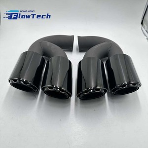FlowTech - Puntas de escape dobles de estilo GTS para Porsche Cayenne 958 2011-2017, de acero inoxidable, gran oferta - Product Image 6