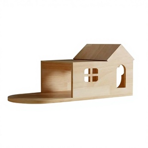 บ้านแมวติดผนังทรงหกเหลี่ยมสุดหรู ทำจากไม้เนื้อแข็ง สำหรับแมวในบ้าน - Product Image 4