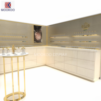 Présentoir de Luxe Moderne Personnalisé en Bois et Verre pour Parfums, Autoportant, 4/5 Étagères, Montage Facile