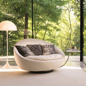 Moderner Designer-Drehsessel aus Stoff für Wohnzimmer, Sessel, Schlafzimmer, Gaming-Sessel, Relaxsessel, Akzentstuhl mit beweglichem Tablett - Product Image 4