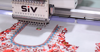 Nouvelle machine à broder informatisée SIV à tête unique pour usage domestique, avec roulement de moteur, grande zone de travail automatique 500*1200mm, rapide 1200 tr/min