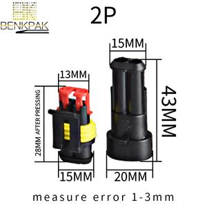 2 Pin yollu AMP süper mühür su geçirmez araba 2 P elektrik teli için su geçirmez konnektör konnektör fişi - Product Image 4