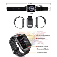 Montre connectée Dz09 en gros avec caméra, appels vidéo, prise en charge BT, Android et iOS, avec carte SIM