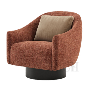 <span class=keywords><strong>Fauteuil</strong></span> confortable contemporain, pivotant, en tissu et velours vert, pour salon et hôtel, moderne - Product Image 3