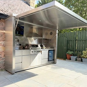 <span class=keywords><strong>Cucina</strong></span> esterna modulare di lusso con capannone Zero formaldeide <span class=keywords><strong>in</strong></span> acciaio inox per esterni casetta da <span class=keywords><strong>cucina</strong></span> per giardino cortile Patio - Product Image 2