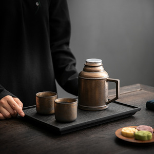 Théière isotherme rétro Shangyan avec couvercle, ensemble de thé Kung Fu, une théière et deux tasses pour le thé de l'après-midi, idéal comme cadeau - Product Image 4