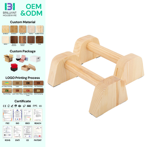 Barras de <span class=keywords><strong>Calistenia</strong></span> BH, Paralelas para Flexiones, Soporte de Madera para Flexiones y Posiciones de Manos <span class=keywords><strong>en</strong></span> el Suelo - Product Image 1