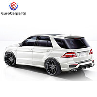 2012-2016y ML classe W166 ML63 kits de carrosserie en fibre de carbone accessoires pièces de carrosserie auto lèvre avant diffuseur arrière becquet de toit
