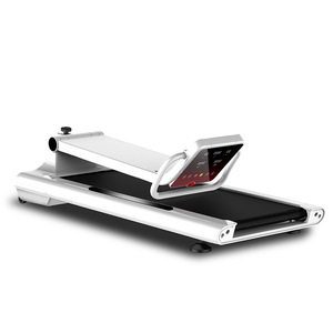 Cinta de <span class=keywords><strong>correr</strong></span> eléctrica plegable horizontal, máquina de fitness ahorradora de espacio, manijas dobles, portátil <span class=keywords><strong>para</strong></span> el hogar con soporte de tableta, rueda móvil - Product Image 4