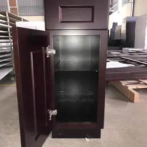 California Commercial Use Solid Wood Kitchen Cabinet Modern Shaker Style White Solid Wood Door