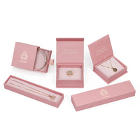 Emballage de boîte de papier cadeau fait main recyclable de logo personnalisé écologique pour bijoux collier bracelet bagues boîte à bijoux en papier