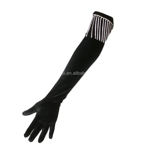 <span class=keywords><strong>Gants</strong></span> de soirée en velours extensible pour années 1920, style flapper et <span class=keywords><strong>Gatsby</strong></span> - Product Image 3