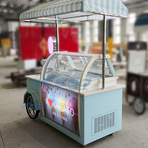 Triciclo Refrigerador Móvil Azul y Blanco para Helados, Camión de Comida Comercial, Triciclo de Bebidas y Alimentos, Bicicleta para Jugos Prensados en Frío - Product Image 6