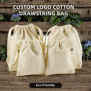 Sac Cadeau à Cordon en Coton et Lin pour Cosmétiques et Shampoings, Pochette de Maquillage en Mousseline de Coton Bio – Grande Vente - Product Image 5