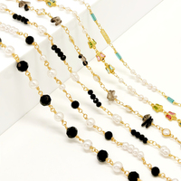 Bracelet chaîne de perles plaqué or 18 carats, accessoires de bijoux DIY, pour usage permanent
