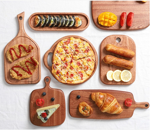 Tablas de Cortar Pizza de Madera de Acacia Grandes, Personalizadas, Ecológicas y de Alta Calidad para Uso en la Cocina - Nogal, Olivo, Bambú - Product Image 1