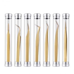 Pinzas para Extensión de Pestañas de Alta Calidad al por Mayor, Pinzas para Pestañas 100% de Acero Inoxidable, Pinzas para Extensión de Pestañas con Punta de Fibra - Product Image 2