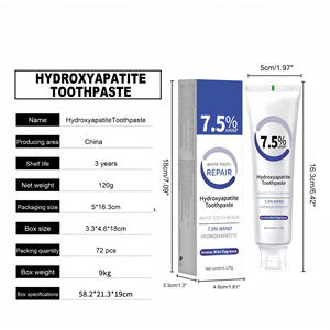 UTOGRU 7.5% hidroxiapatita química anticaries pasta de dientes blanqueadora 120g paquete personalizado para uso doméstico - Product Image 3